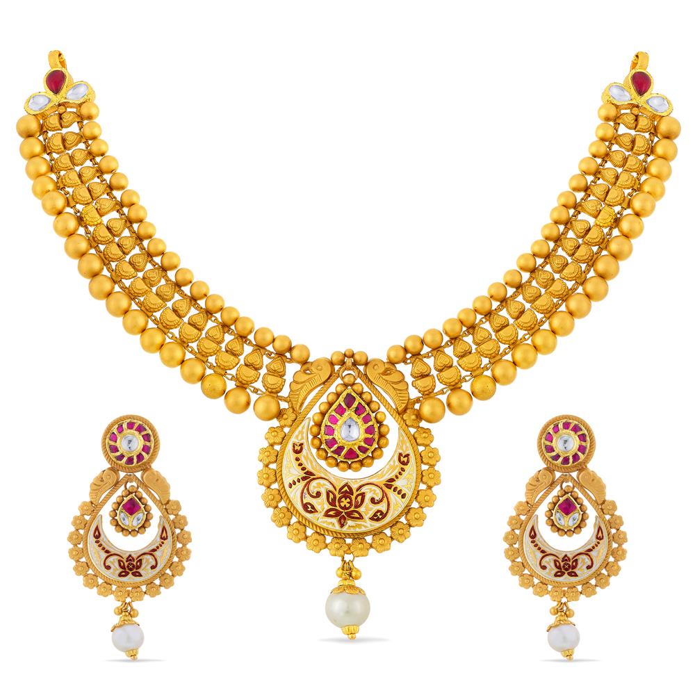 Buy 22 Karat Gold Necklace Set