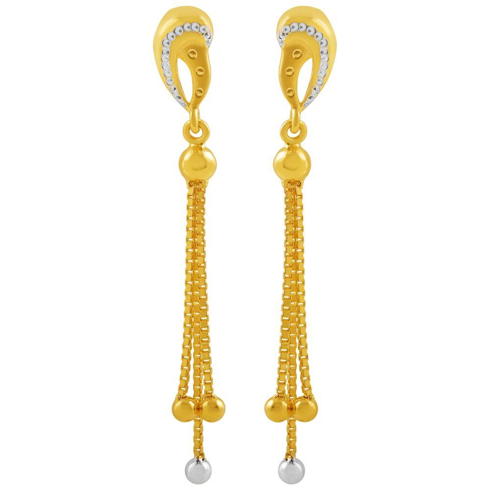 Buy 22 Karat Dazzling Tassel Gold Earrings