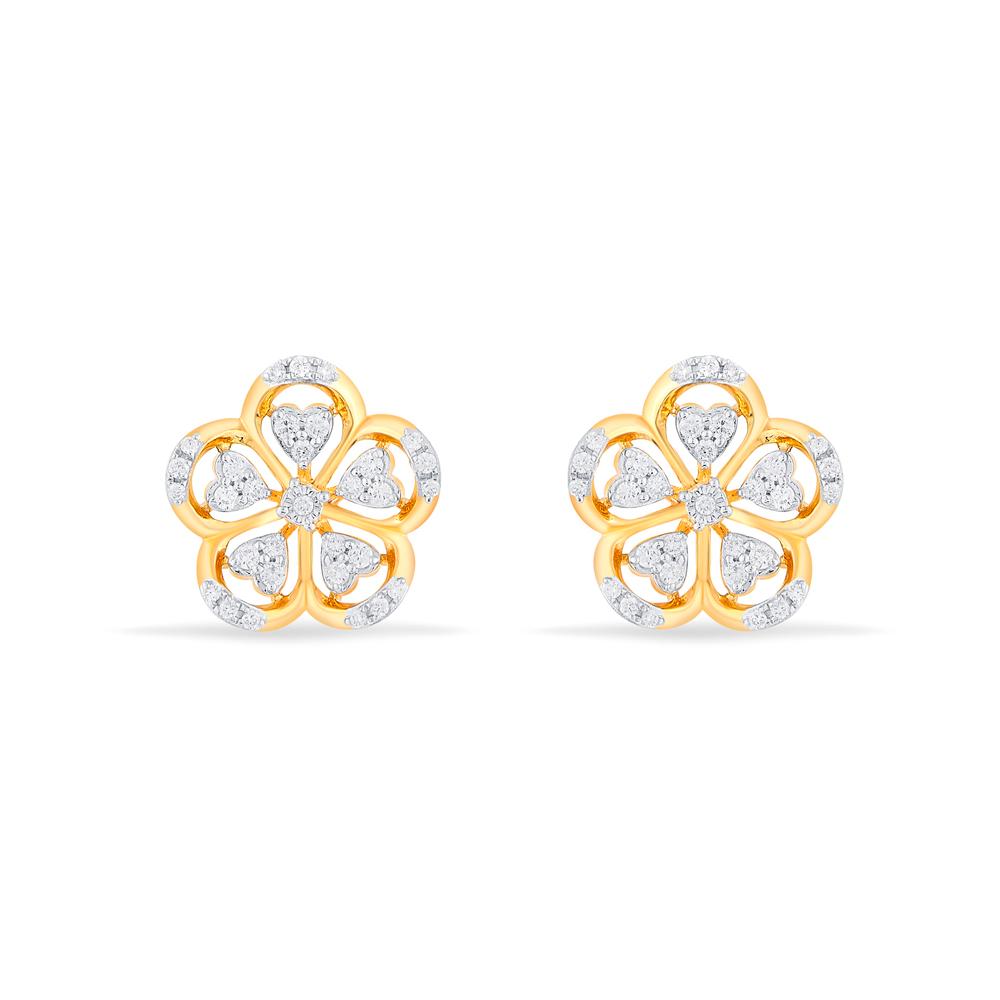 Buy 18 Karat Gold & Diamond Earrings