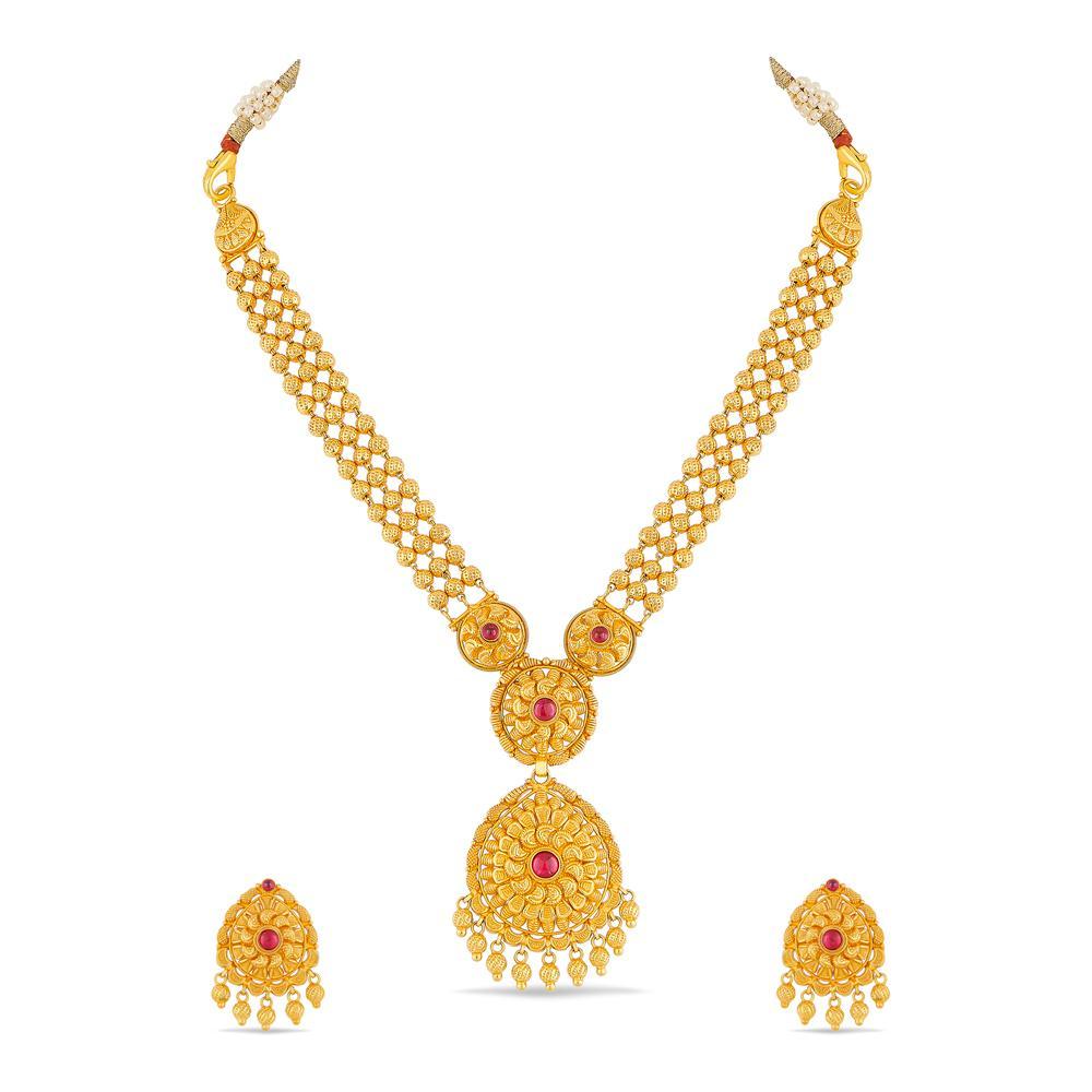 Buy 22 Karat Gold Necklace Set