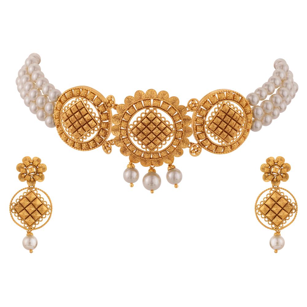 Buy 22 Karat Gold Necklace Set