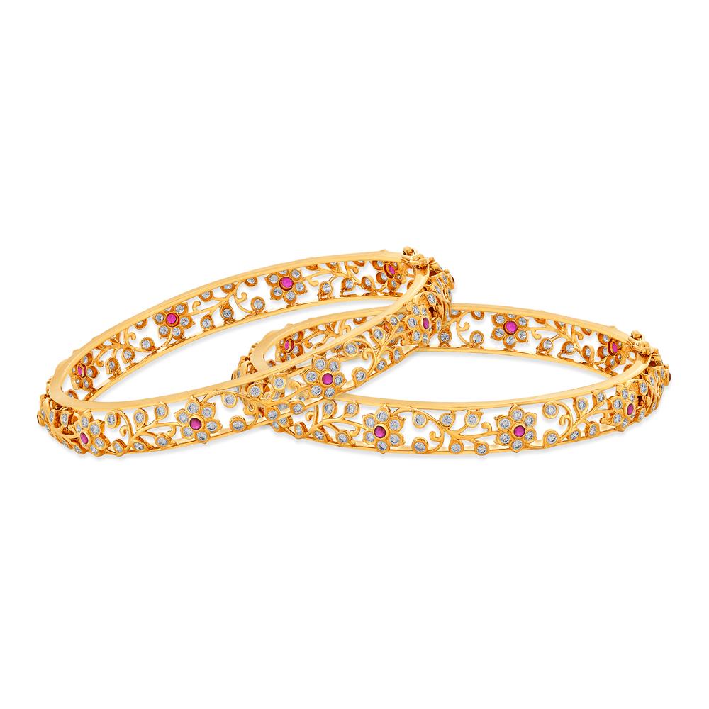 Buy 18 Karat Gold & Diamond Bangles
