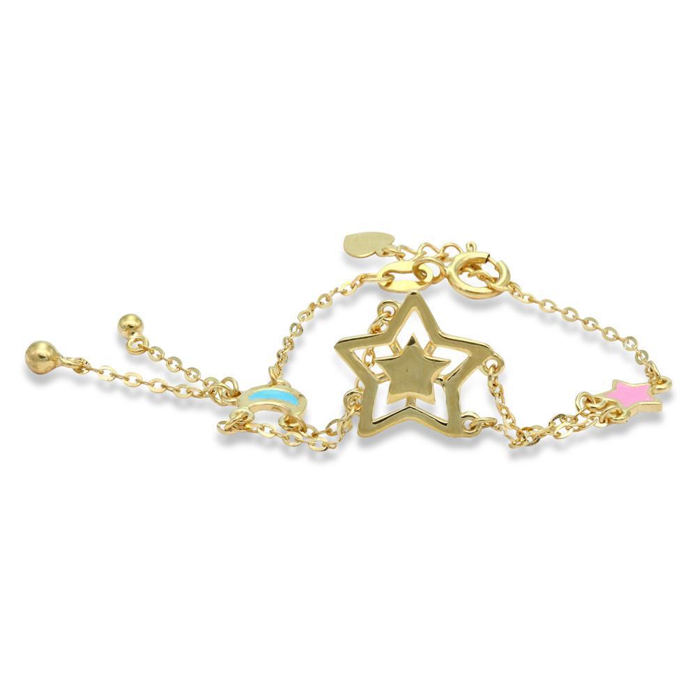 Buy Star Moon Gold Kids 18 Kt Bracelet