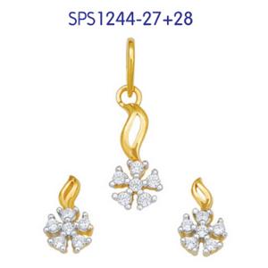 Buy 22 Karat Gold Pendant Set