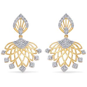 Buy 14 Karat Gold & Diamond Earrings