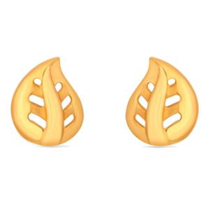 Buy 22 Karat leaf Minimalist Gold Studs
