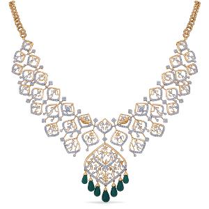 Buy 14 Karat Gold & Diamond Necklace