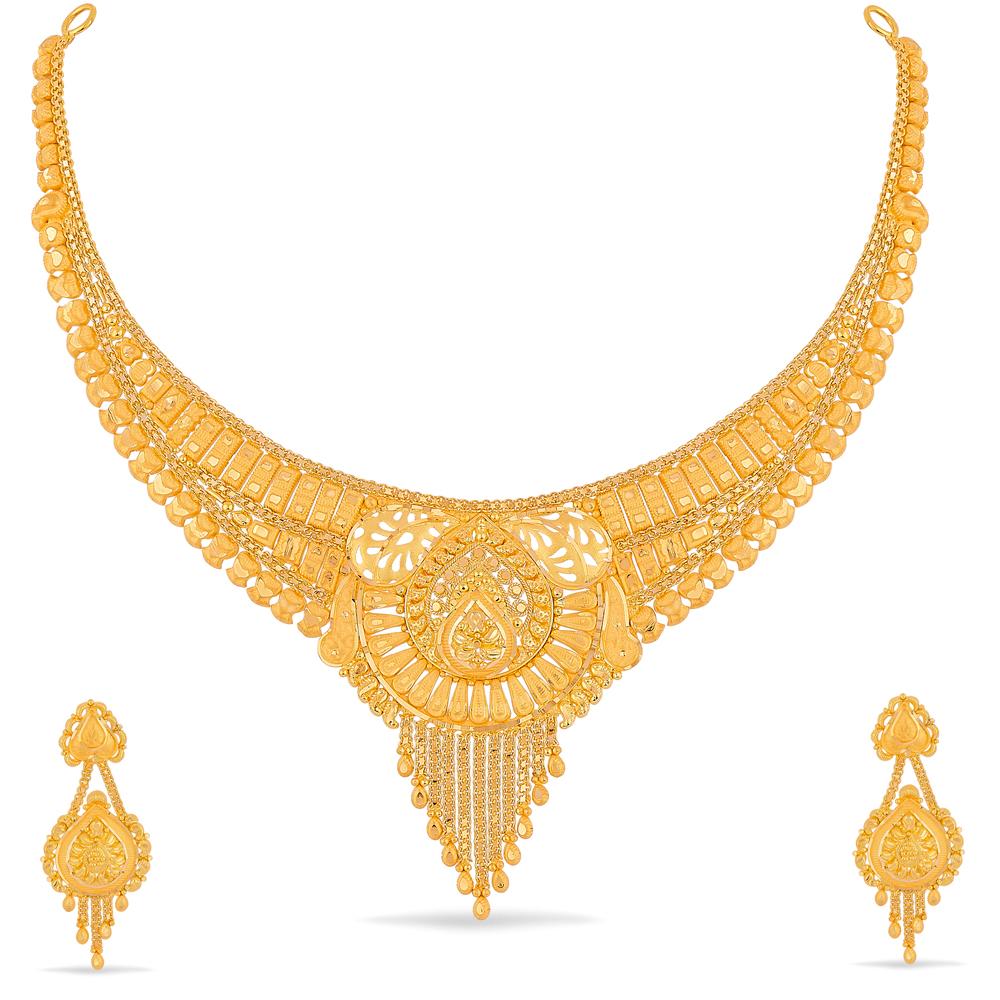 Buy 18 Karat Gold Necklace Set
