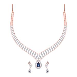 Buy 14 Karat Gold & Diamond Necklace Set