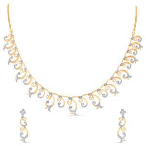 Buy 14 Karat Gold & Diamond Necklace Set