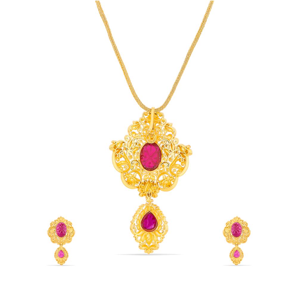 Buy 22 Karat Gold Pendant Set
