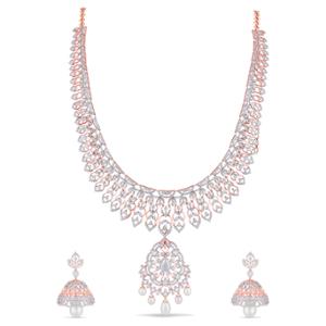 Buy 14 Karat Gold & Diamond Necklace Set