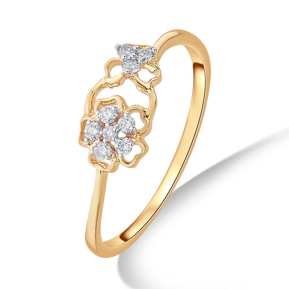 Buy Two Flower Diamond Ring
