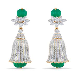 Buy 18 Karat Gold & Diamond Earrings