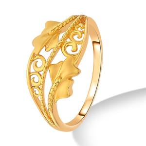 Buy 22 Karat Detailed Leaf Gold Ring