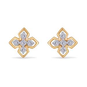 Buy 14 Karat Gold & Diamond Earrings