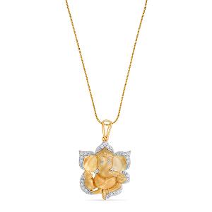 Buy 14 Karat Gold & Diamond Lord Ganesh Pendant