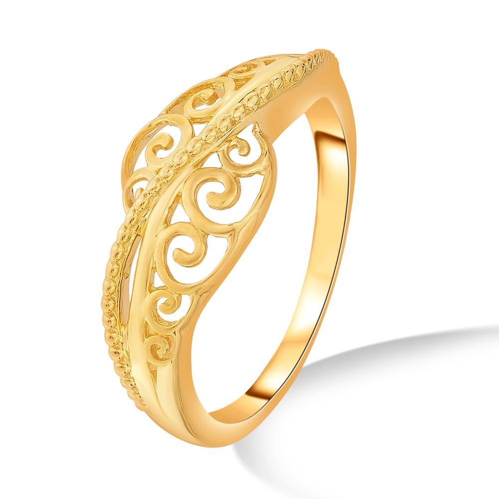 Buy Delicate Scroll Design Gold Ring