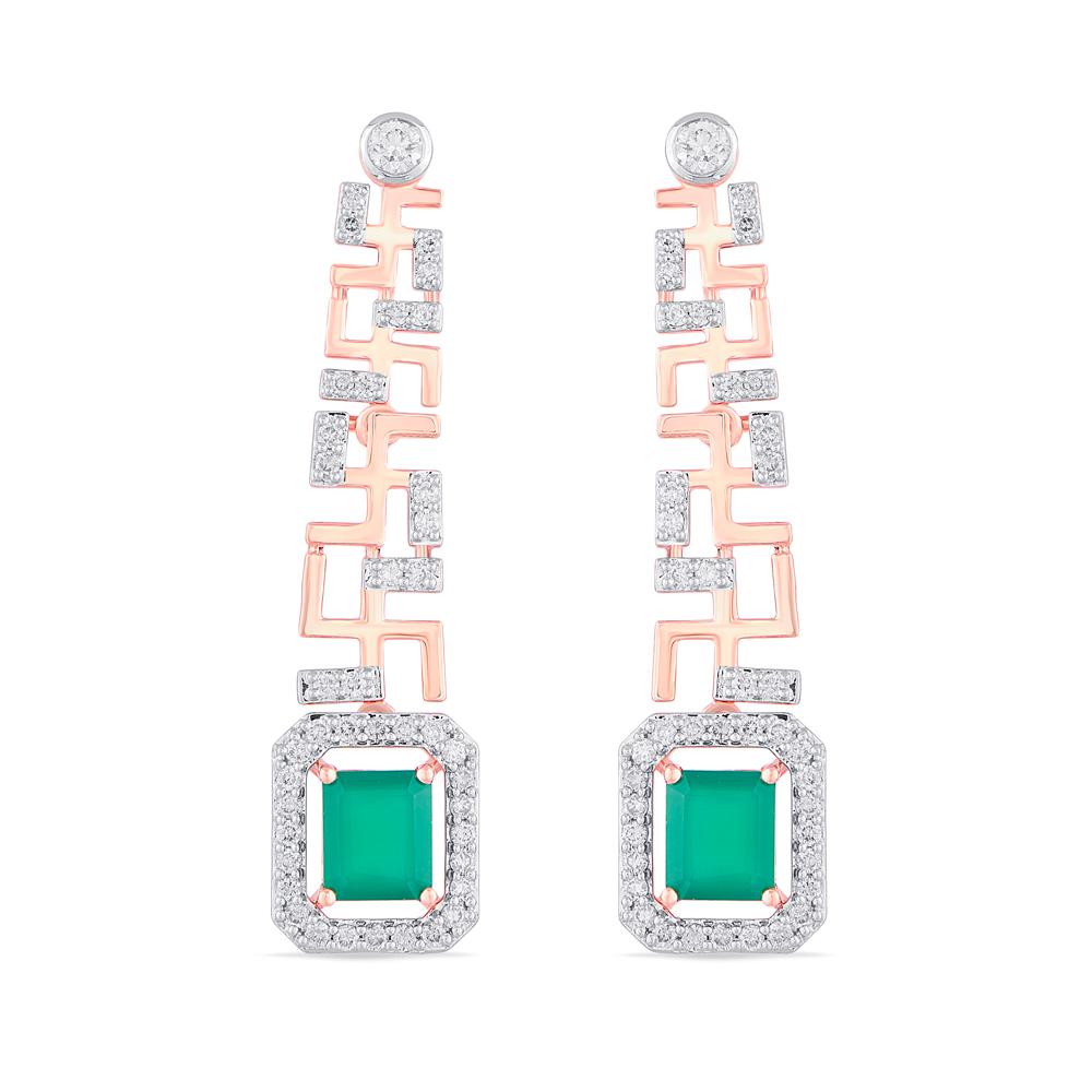 Buy 14 Karat Gold & Diamond Earrings
