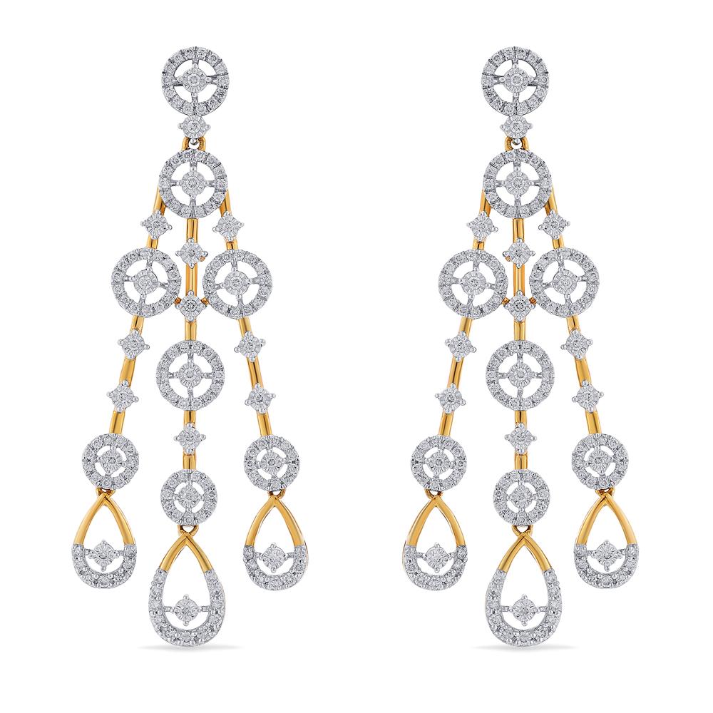 Buy 18 Karat Gold & Diamond Earrings