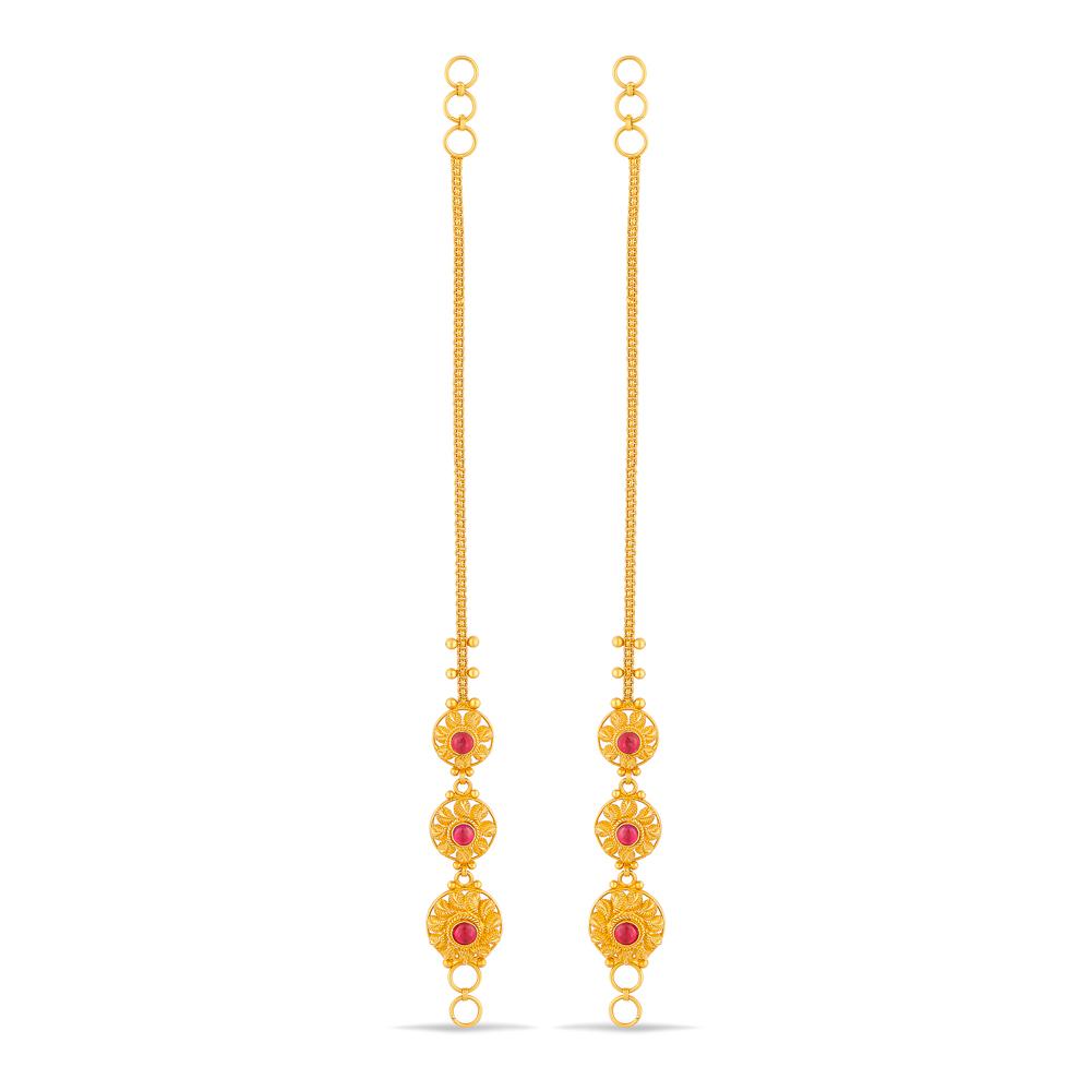 Buy 22 Karat Gold Earrings Chains