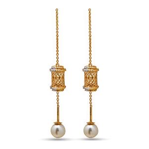 Buy 14 Karat Gold & Diamond Earrings