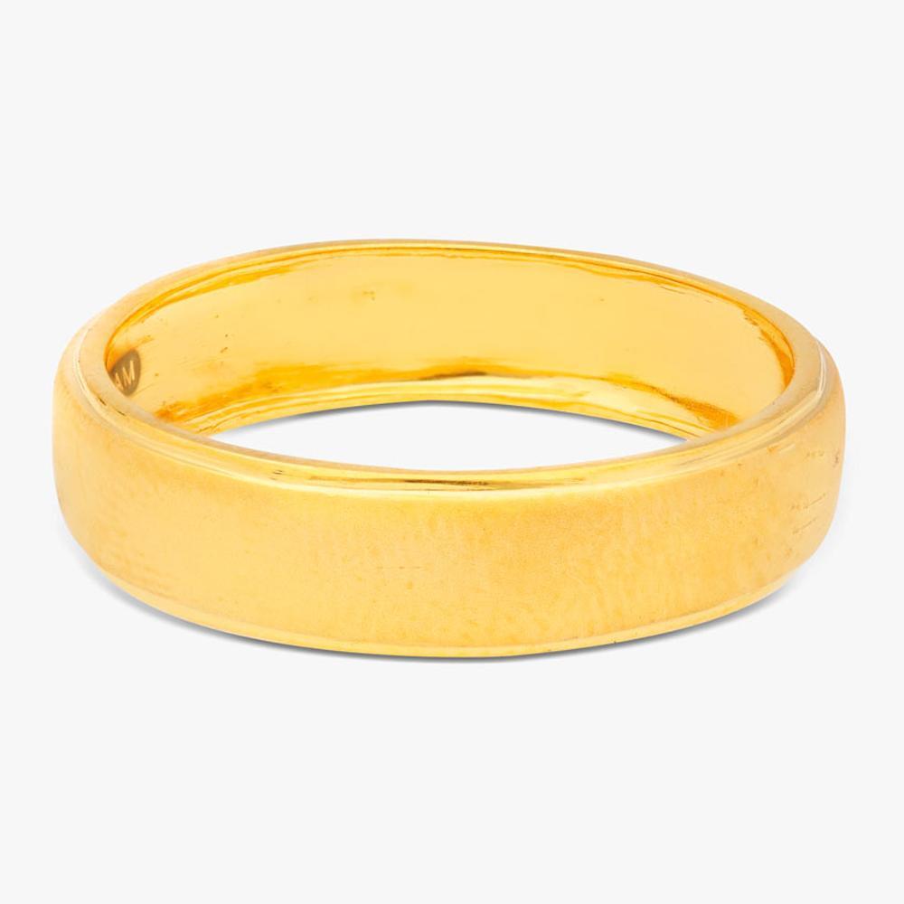 Yellow Finish Plain Design 22 Kt Gold Ring For Men | Gold ...