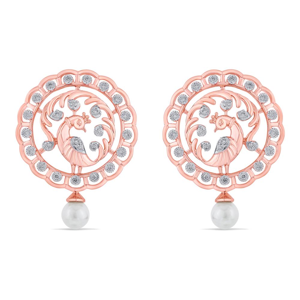 Buy 14 Karat Gold & Diamond Earrings