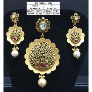 Buy 22 Karat Gold Pendant Set