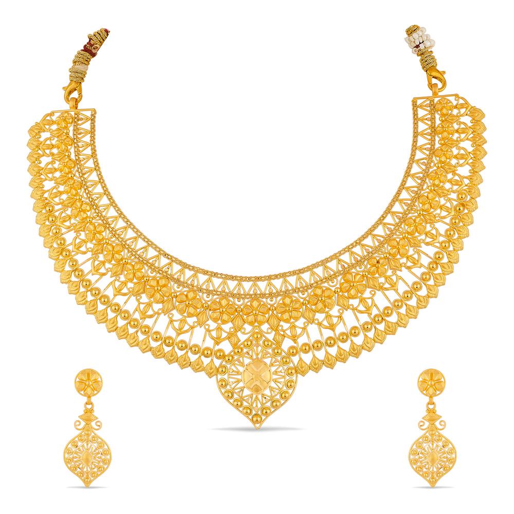 Buy 22 Karat Gold Necklace Set