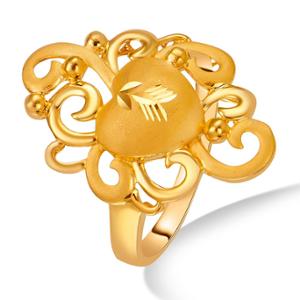 Buy Heart and Scrollwork Gold Ring