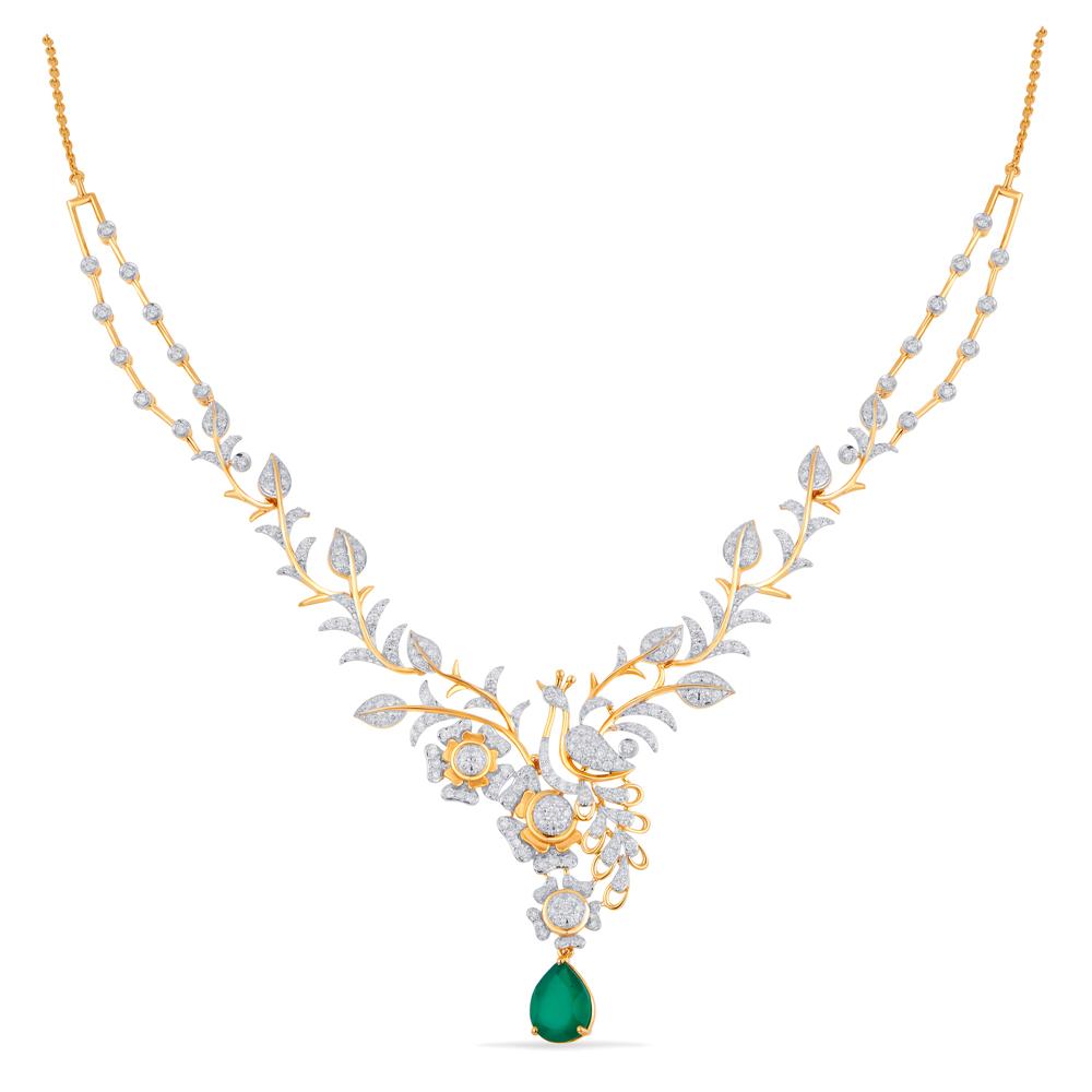 Buy 18 Karat Gold & Diamond Necklace