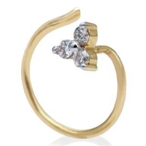 Buy Leafy calm diamond Nose Pin
