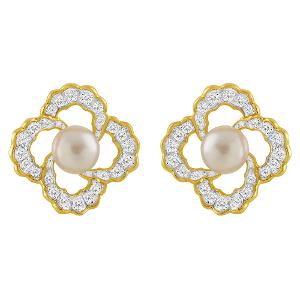 Buy 14 Karat Gold & Diamond Earrings