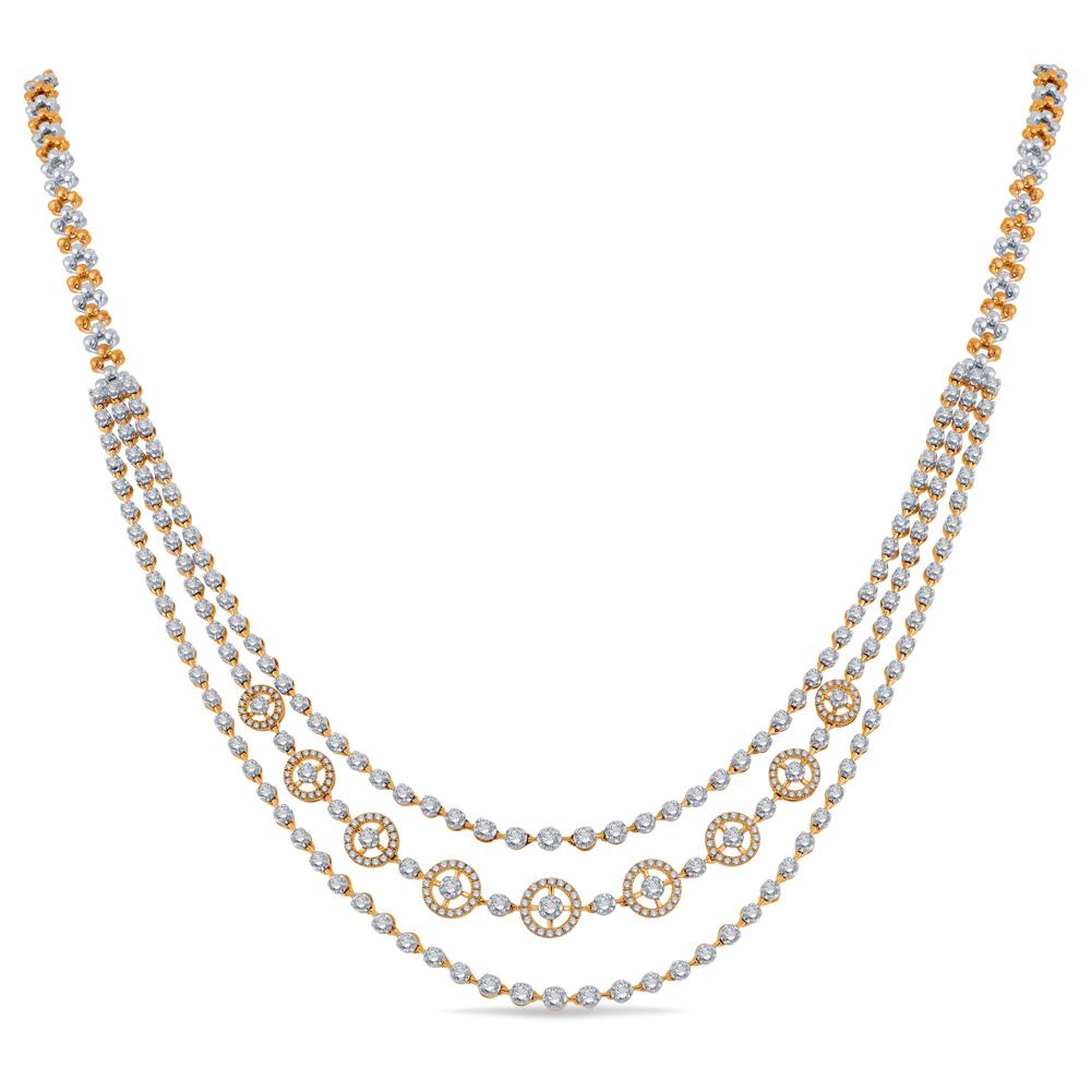 Buy 14 Karat Gold & Diamond Necklace Set