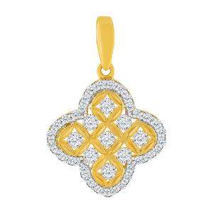 Buy 18 Karat Gold & Diamond Pendant Set