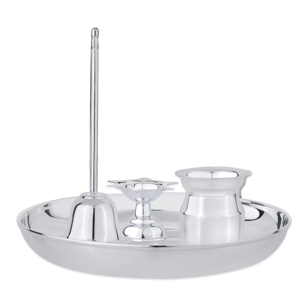 Buy 925 Purity Silver Pooja Thali Set