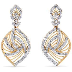Buy 14 Karat Gold & Diamond Earrings