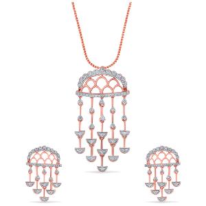 Buy 14 Karat Gold & Diamond Pendant Set