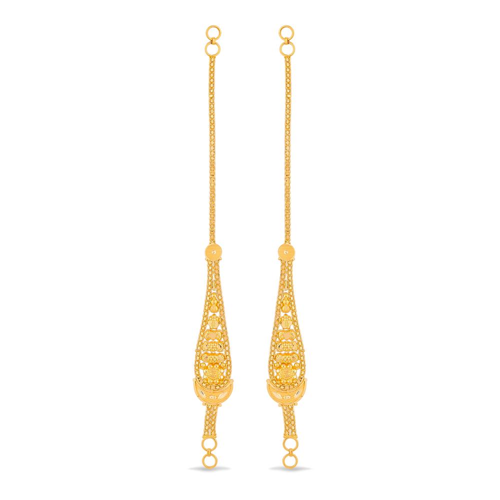 Buy 22 Karat Gold Earrings Chains