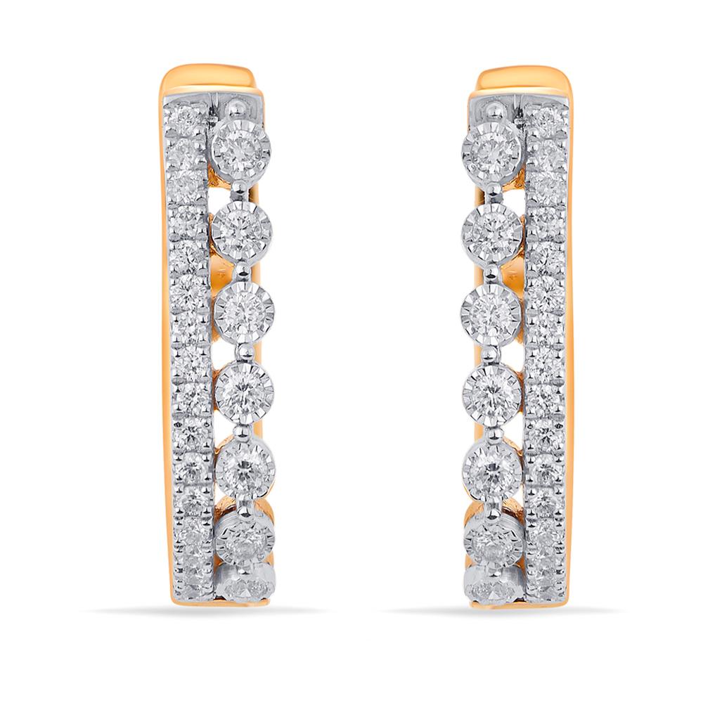 Buy 18 Karat Gold & Diamond Earrings