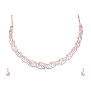 Buy 18 Karat Gold & Diamond Necklace Set
