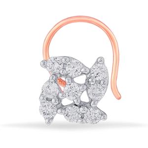 Buy 18 Karat Gold & Diamond Nose Pin