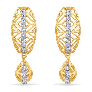Buy 14 Karat Gold & Diamond Earrings