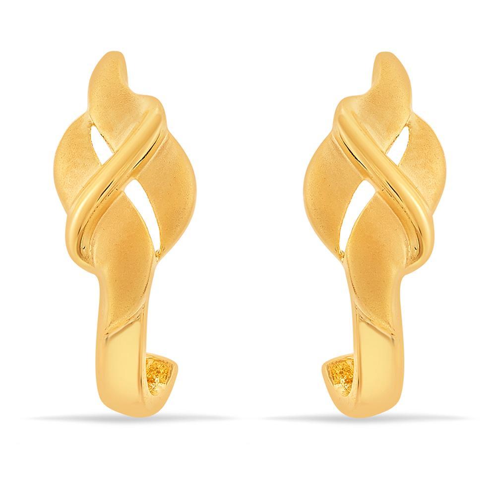 Buy Twisted Ribbon Gold Earrings