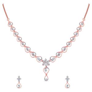 Buy 14 Karat Gold & Diamond Necklace Set