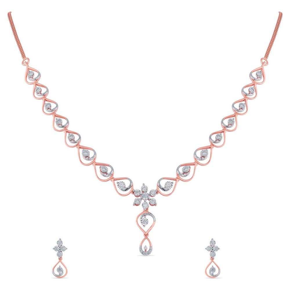 Buy 14KT Gold & Diamond Necklace Set