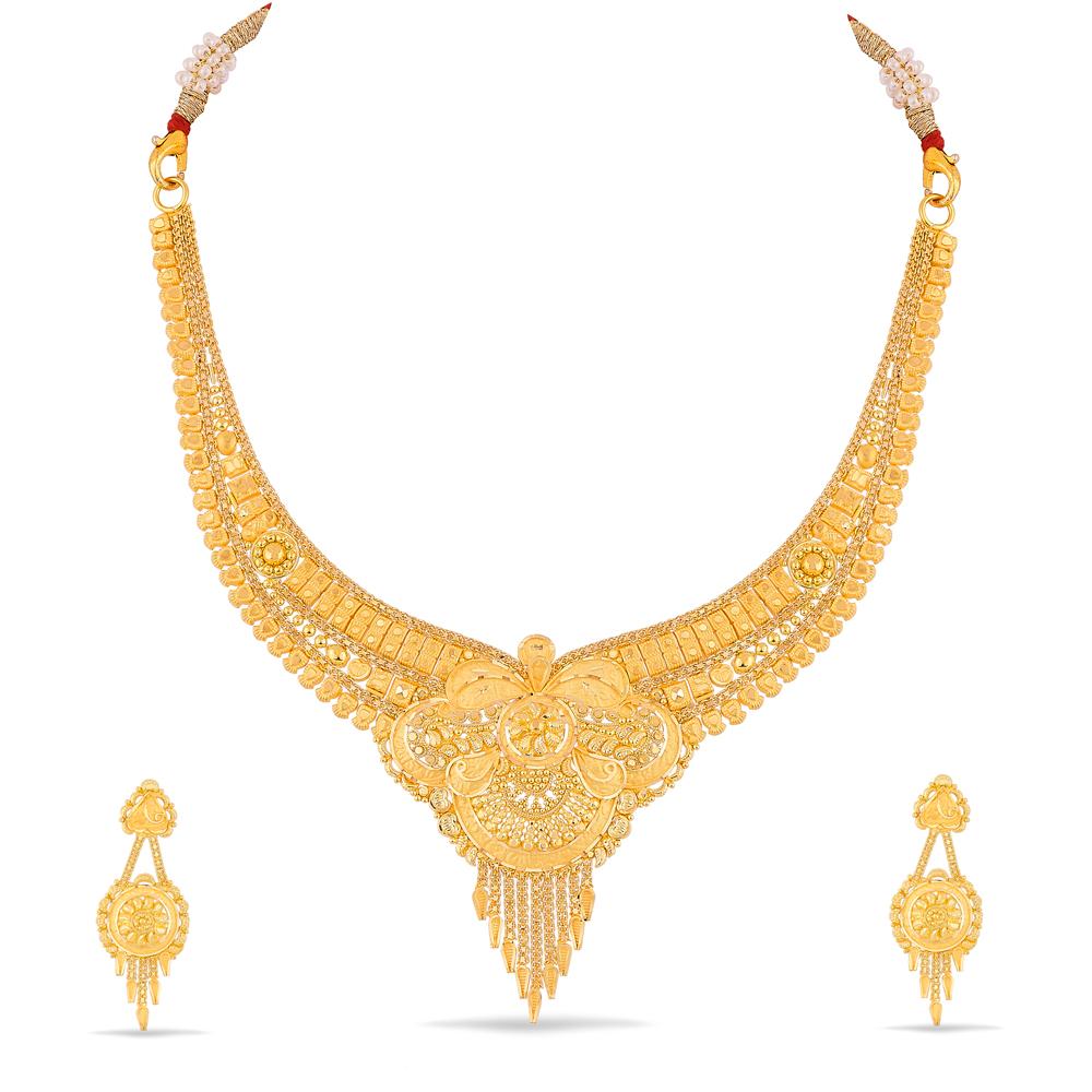 Buy 18 Karat Gold Necklace Set