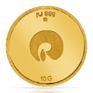 Buy 24 Kt Yellow Finish 10 Grams Gold Coin
