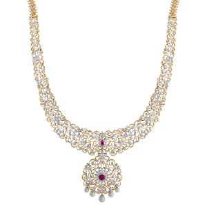 Buy 18 Karat Gold & Diamond Necklace